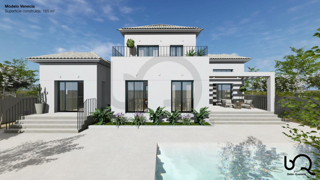 Luxe Mediterraanse stijl Villa op grote kavel met 4 slaapkamers en een zwembad