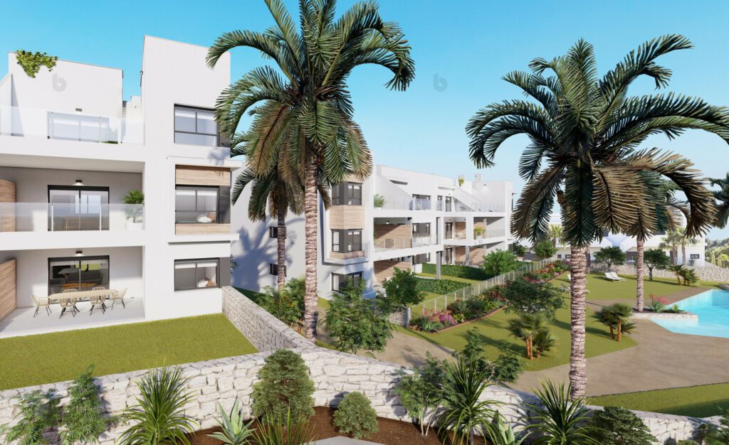 Begane grond appartementen met 3 slaapkamers direct aan Golfresort Lo Romero in Pilar de la Horadada