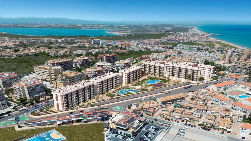 Op loopafstand van het strand van La Mata mooie begane grond appartementen met deels zeezicht
