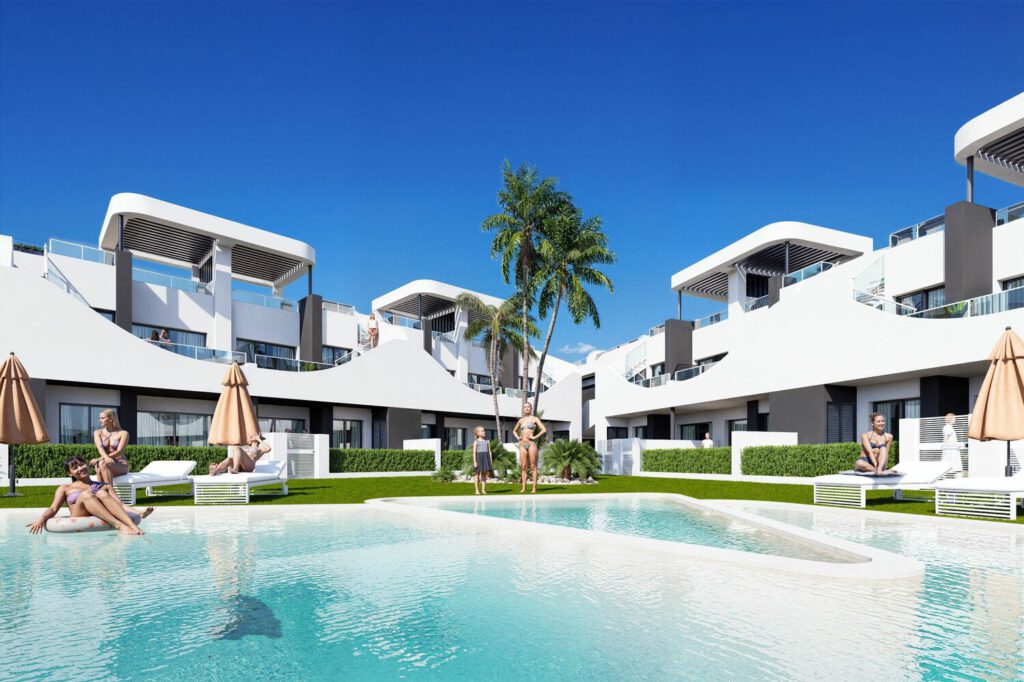 Mooie begane grond appartementen met 2 of 3 slaapkamers in een rustig traditioneel Spaans dorpje