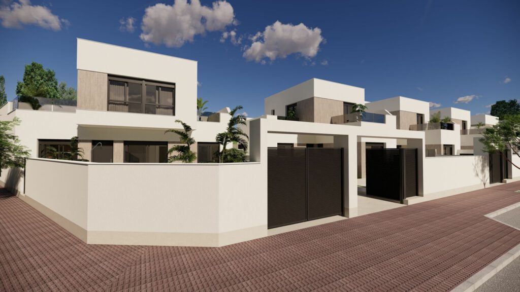 Ruime vrijstaande villa gelegen op een hoek met 3 slaapkamers, 2 badkamers, veel terrasruimte en privé zwembad in San Fulgencio